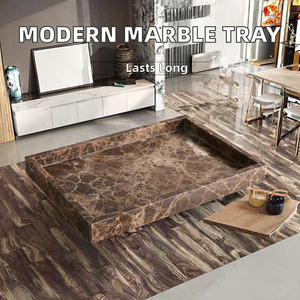 ถาดเก็บห้องนั่งเล่นหินอ่อนขัดเงาทันสมัยอเนกประสงค์มีความยืดหยุ่นแบบตั้งช่องเดี่ยวทรงสี่เหลี่ยมผืนผ้าทันสมัย - Product Image 2