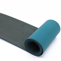 TEBAK Plaque de guidage PTFE verte/bleue résistante à l'usure pour machine de tournage CNC, feuille souple avec colle AB