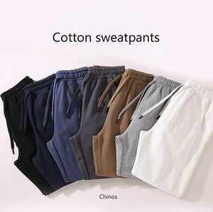 Pantalones de chándal de algodón transparente de cintura alta estilo holgado características acampanadas forma de pierna modificada personalizada ropa de calle decoración de bolsillo frente plano - Product Image 4