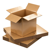 Boîtes en carton ondulé personnalisées, grande capacité, marron, pliables, écologiques, super résistantes, pour expédition express, gaufrage, réutilisables, biodégradables