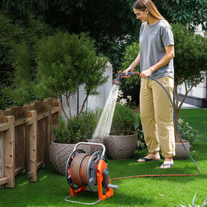 <span class=keywords><strong>Enrouleur</strong></span> de tuyau d'arrosage <span class=keywords><strong>professionnel</strong></span> Orange Garden - Sûr, facile à utiliser et haute pression - Product Image 3