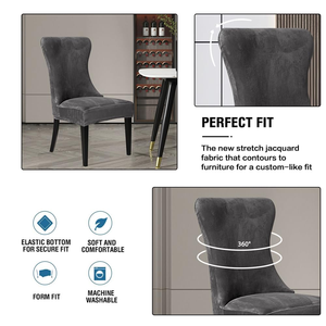 Fundas de Terciopelo para Sillas sin Brazos, Fundas Elásticas para Sillas sin Brazos para Comedor - Product Image 4