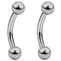 316L Surgical Steel Eyebrow Piercing 16G Ball Curved Barbell Eyebrow Rod Banana Piercing Earrings Lip Ring Eyebrow Stud Piercing