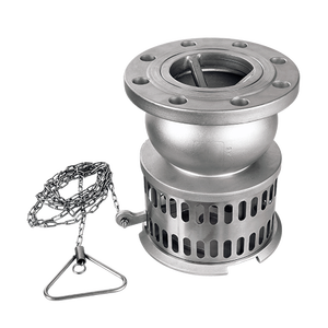 Structure hydraulique actionnée de racine de plein port de médias de base de la norme ANSI 150LB JIS10K d'extrémité à bride de valve de pied de l'acier inoxydable 304/316 - Product Image 1