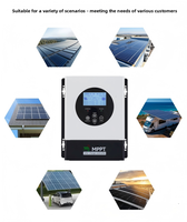 Contrôleur de charge solaire MPPT à 99% d'efficacité 100A 80A 60A 50A avec suivi automatique 12V 24V 48V, tension PV max 175V/230V pour système connecté au réseau