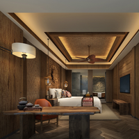 Service de design d'intérieur d'hôtel de luxe durable et écologique, conception d'espace commercial minimaliste sur mesure pour les hôtels 5 étoiles