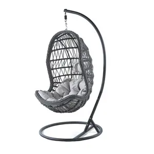 Buy Factory Wholesale Cheap Patio Swing Outdoor Furniture Egg Chair Leisure Wicker Rattan Chair With Cushion For Sale