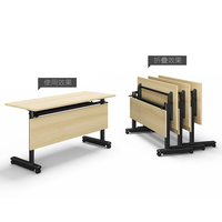 Mesa de Reuniones Plegable de Metal Moderna y Personalizable para Sala de Conferencias, Hotel, Hospital, Escritorio de Capacitación al por Mayor, Muebles de Oficina