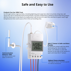 POWCT SONOFF 100A WiFi POW Ring Medidor de potencia inteligente Split CT Sensor ESP32Chip Monitor de energía para Smart Life con Alexa Google Home - Product Image 3