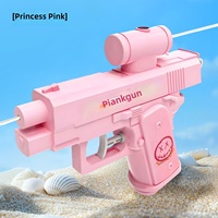 Pistolet à eau créatif double face inversé en plastique bleu, jouet de farce unisexe, mini pulvérisateur d'eau pour la plage, jeu aquatique estival, bataille d'eau