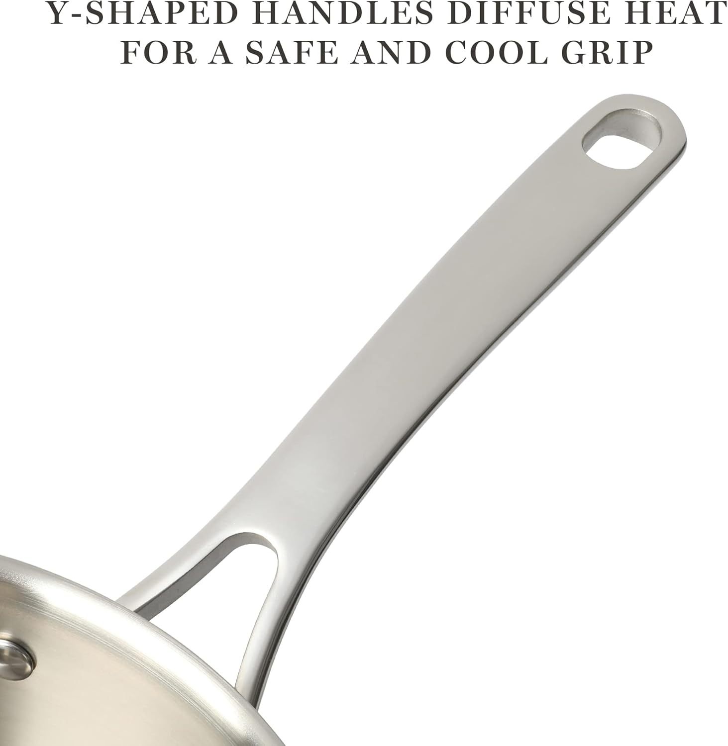 12-Piece Modern Design Tri-Ply-Thick Stainless Steel Cookware Set Induction Safe Non-Toxic Pots Pans for Kitchen Use · image 5