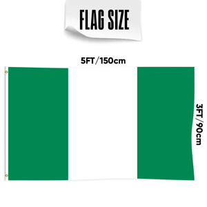 Nigeria Vlag Groothandel Custom All Country Nationale Vlag 3X5 Ft Outdoor Opknoping Polyester Vezel Snelle Levering Aangepast - Product Image 3