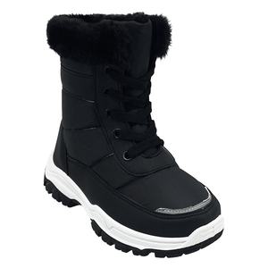 YL-25112 Bottes d'hiver pour enfants imperméables, chaudes et confortables, noires, <span class=keywords><strong>de</strong></span> mode, en gros, pour l'extérieur, unisexes - Product Image 1
