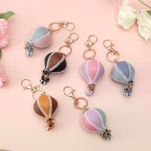 New Creativity Hot Air Balloon Keychain DIY Craft Kit for Beginners,Colorful Leather DIY Bag Charms Making Kit for Craft Lovers