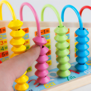 Bambini Precoce Educativo Insegnamento <span class=keywords><strong>di</strong></span> Matematica Giocattoli 10 Perlina Colorata IQ Intelligente <span class=keywords><strong>di</strong></span> Legno Soroban Abaco - Product Image 5
