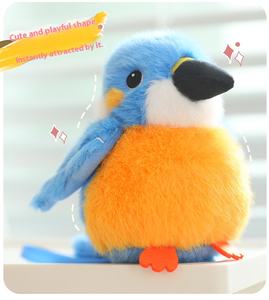 ตุ๊กตาแม่เหล็กที่สร้างสรรค์พร้อมจี้พวงกุญแจตุ๊กตาของนกยืนอยู่บนไหล่ตุ๊กตาน่ารักและสมจริงของเล่นของนก - Product Image 5