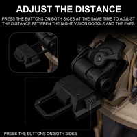 Support de casque DO XI/Wosport en nylon pour visière NVG L4G24, support haute pression pour casques PVS15/PVS18/GPNVG18 - Noir/Tan, léger