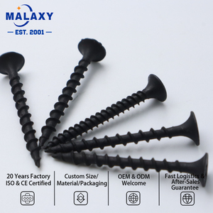 Vis à cloison sèche Malaxy à tête trompette avec revêtement phosphate noir pour installation au plafond - Product Image 4