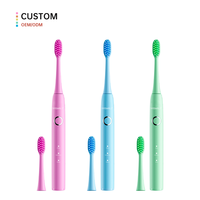 Brosse à dents électrique sonique rechargeable Modes à 3 vitesses Type-C Chargement USB IPX7 Étanche Idéal pour les voyages