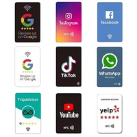 Carte de visite NFC pour les réseaux sociaux (Facebook, TikTok), carte RFID à puce, carte NFC pour les avis Google