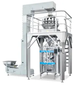 Automatic Vertical Form Fill Seal Continuous Motion High Speed Snacks Sweets Candy Weighing Filling Packing Machine