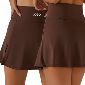 <span class=keywords><strong>Falda</strong></span> de Tenis y Golf 2 en 1 para Mujer BDQ6358, <span class=keywords><strong>con</strong></span> Abertura Lateral y Pantalones Cortos Integrados, Secado Rápido, Cintura Alta, Ropa Deportiva para Yoga - Product Image 4