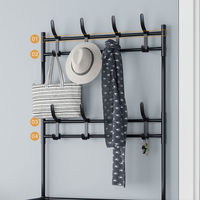 Porte-manteau et porte-chaussures sur pied pour salon, support à vêtements moderne en métal et plastique PP