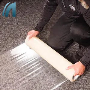 Película de proteção de carpete anti-riscos Pe película de proteção personalizada de superfície plástica para carpete