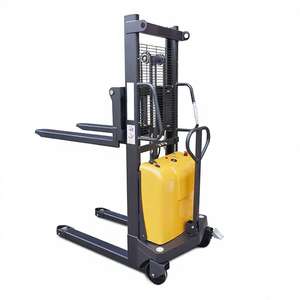 รถยกไฟฟ้าแบบเดินตามพร้อมแท่นวางของไฮดรอลิกสำหรับขนย้ายวัสดุ - Product Image 3