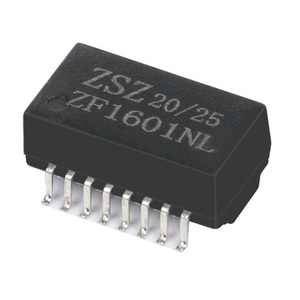 Modules d'isolation réseau AHSC-4400I SMD 10/100 Base-T DC/DC, transformateur Ethernet mini 16 broches avec PoE - Product Image 1