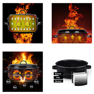 Asador de patatas esmaltado antiadherente negro de 28CM <span class=keywords><strong>para</strong></span> patatas dulces, barbacoa, asador - Product Image 3