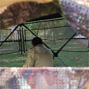 Camuflaje portátil para exteriores con vista de 360 grados Tienda de campaña en perspectiva Capas dobles para 2 personas para acampar Caza Tene - Product Image 4