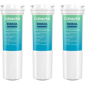 Filtre à eau de remplacement 836848 836860, filtre à charbon actif pour réfrigérateur, durée de vie de 6 mois - Product Image 1