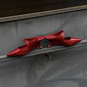 Escarpins à talon compensé en cuir verni à <span class=keywords><strong>bout</strong></span> <span class=keywords><strong>pointu</strong></span>, modèle 2026, pour femme, idéaux pour les soirées et le bureau au printemps - Product Image 3