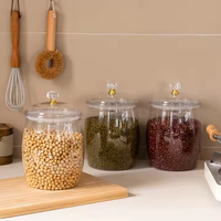 Vente en gros Réservoirs de stockage de cuisine en plastique avec couvercles Distributeurs de riz Ensemble de boîtes de conserve à grains diverses pour l'emballage des céréales pour la rentrée scolaire