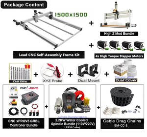 BulkMan3D 1500x1500mm Lead CNC Volledige Kit + High Z Mod Bundel Lead Screw Drive XPROV5 Controller 2.2KW Watergekoelde Spindel - Product Image 2