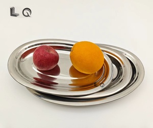 Оптовая продажа: роскошная овальная серебряная тарелка из нержавеющей стали для сервировки ужина, приготовления рыбы, подачи фруктов, для домашнего буфета - Product Image 6