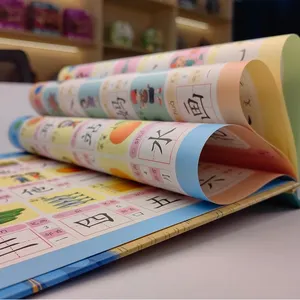 OEM kustom cetak anak buku pembelajaran dini buku bayi Cina dengan Pinyin untuk belajar buku papan suara Mandarin untuk anak-anak