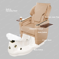 Fauteuil de Pédicure Électrique de Luxe Professionnel et Moderne avec Massage pour Salon – Pédicure Manucure Trône Rose et Noir