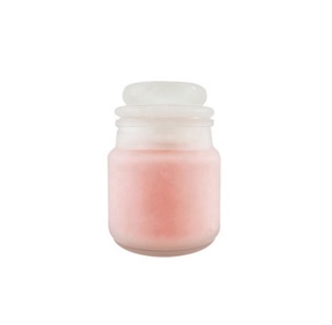 Modern Simplicity Frosted clear Glass Candle Jar and Holders With <b>Lid</b> and Customer Logo for Candle Making - Product Image 5
