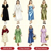 Vente en gros de robes pour femmes, design personnalisé, robe élégante décontractée pour femmes, vêtements pour femmes, robes OEM, étiquette privée