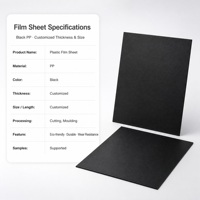 Rouleau de feuille de plastique PP noir, durable, résistant à l'usure, épaisseur et taille personnalisables, découpe professionnelle personnalisable, feuille PP