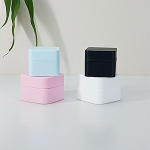 Custom Round Blaclk White Blue pink Square <b>Plastic</b> Cosmetics Containers Body Cream <b>Jar</b> Empty <b>Plastic</b> <b>Jars</b> for Skin Care - Product Image 3