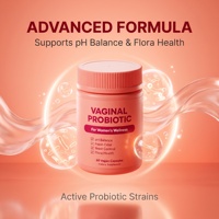 Probiotiques vaginaux pour femmes, 60 capsules végétaliennes, favorisent l'équilibre du pH, la santé de la flore, la fraîcheur, le bien-être féminin, usage quotidien, OEM ODM