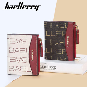 กระเป๋าสตางค์สั้นผู้หญิง Baellerry หนัง PU พิมพ์ลายตัวอักษร กระเป๋าใส่เหรียญอเนกประสงค์พร้อมซิป ใช้ได้ทุกวัน - Product Image 3