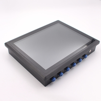 Panel de computadora Industrial con pantalla táctil integrada de aleación de aluminio con bisel delgado de 3mm para quiosco de cajero automático Hmi con GPIO 24V DC Panel Pc