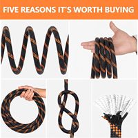 Corde d'escalade statique en polyester haute résistance Forrek 10 mm, tressée 48 brins, camouflage, pour arboriculture, escalade sur arbre et sauvetage