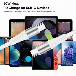Cable de Carga Rápida para Teléfono Móvil <span class=keywords><strong>VIDVIE</strong></span> <span class=keywords><strong>Tipo</strong></span> <span class=keywords><strong>C</strong></span> a <span class=keywords><strong>C</strong></span>, Cable USB <span class=keywords><strong>C</strong></span> de 60 W, Cable <span class=keywords><strong>Tipo</strong></span> <span class=keywords><strong>C</strong></span> de Carga Rápida para iPhone y Android - Product Image 3