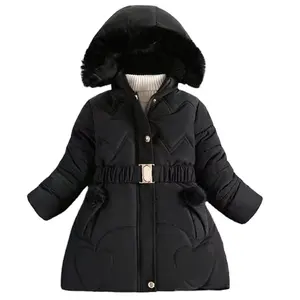 Custom Design New Style Winter Hot Sale Winter Keep Warm Long Girls Jacket Teenage Thick Cold-proof Hooded Coat