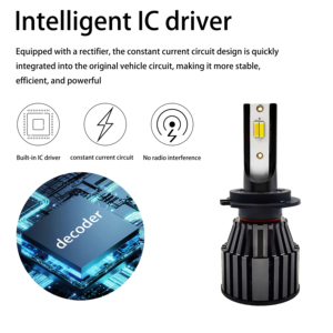Ampoule <span class=keywords><strong>LED</strong></span> UGGV 3 couleurs CSP 6000K 4300K 3000K Tous types de douilles H1 H3 H4 H7 H11 9005 9006 Faisceau 360° Super Lumineux 50W - Product Image 4